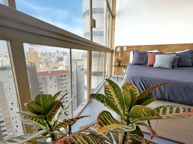 31° Andar: pôr do sol com AC + decor e conforto!